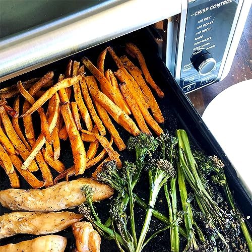 2 Pack 13" × 13" Professional Baking Sheet, Air Fryer Accessories, Replacement Baking Pan for Ninja SP100, SP101, SP1001C, SP201 Foodi Air Fry Oven, Nonstick Sheet Pan for Foodi 8-in-1 Air Fry Oven