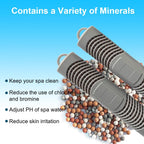 Joepoe Hot Tub Silver Ion Cartridge for Hot Springs Spa- Hot Tub Silver Ion Cartridge Keeps Spa Water Crystal Clear, Spa Mineral Sticks for Hot Tub, Each Filter Last 4 Months (4-Pack, Grey)