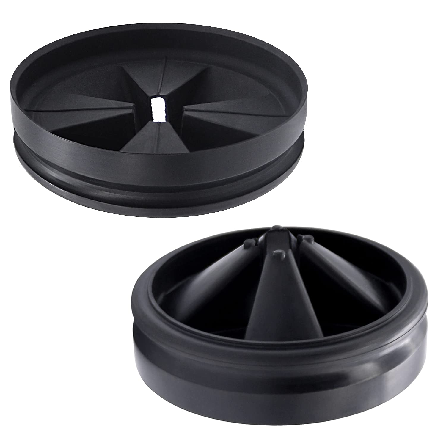 3 3/8" Garbage Disposal Splash Guard Sink Baffle QCB-AM Replacement for InSinkErator Evolution Series, Upgraded Funmit Removable Quiet Collar Drain Plugs, Garbage Disposer Accessories, Black