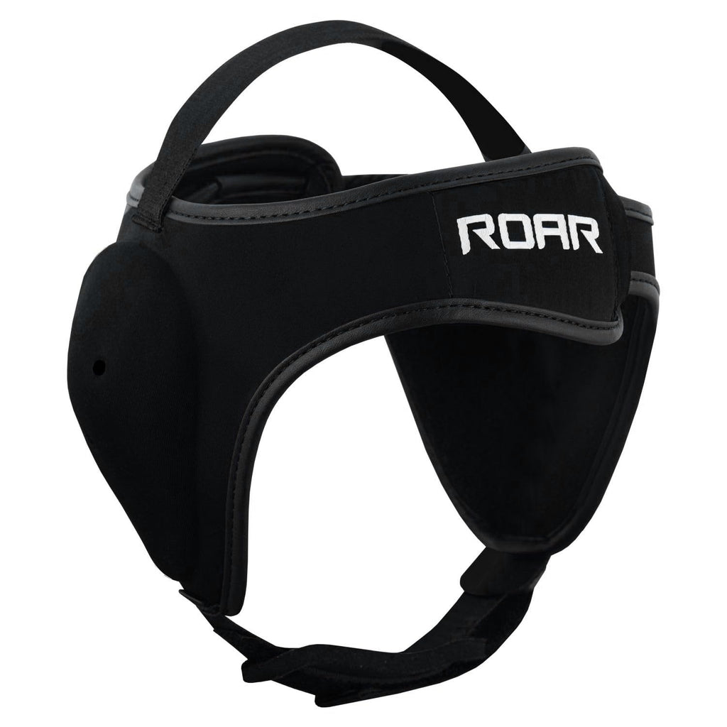 Roar Wrestling Ear Guard MMA Grappling Cauliflower Protection Helmet BJJ Headgear (Black)