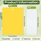150 Pcs Double Sided Sticky Traps for Flying Plant Insect Like White Flies Aphids 6 x 8 Inch Sticky Gnat Traps Killer Fruit Fly Traps for Indoor Outdoor Including Twist Ties, Yellow