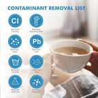4U PURE Compatible with WF3CB Refrigerator Water Filter, Replacement for Pure Source 3, 706465, 242086201, 242086203, 242294501, 242069601, AP4567491, S3412266, WF425, Height 9 inches, 1 Pack