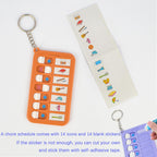 ZBJBinCH 3 Pcs Reminder Board for The Elderly, ADHD Tools for Kids Portable Visual Schedule for Kids School Bag Pendant Detachable Daily Task Planning Pad with List Cards Stickers for Kids