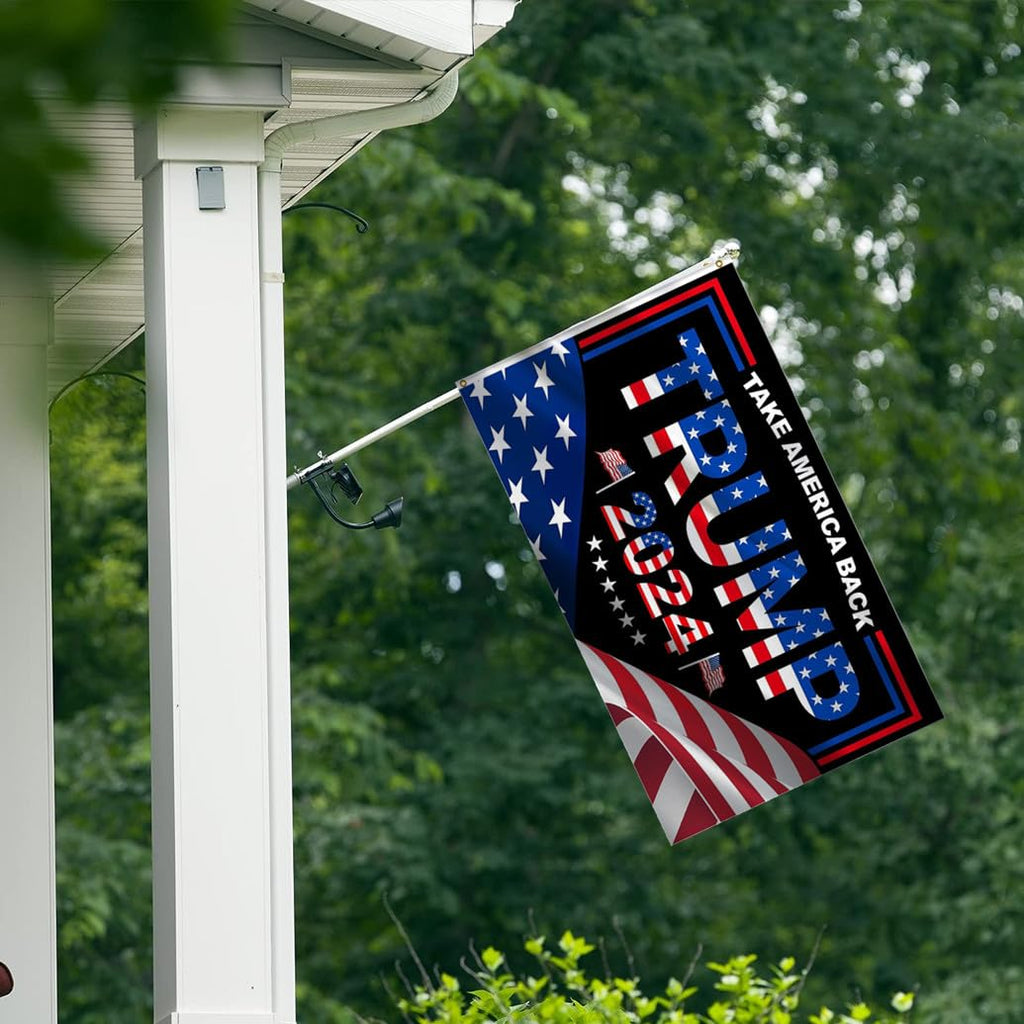JOLCAHEU Double Sided Trump 2024 Flag 2x3FT President Trump Flag,Take America Back Flags with 2 Brass Grommets.