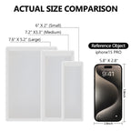 Large Resin Molds, Rectangle Silicone Molds for Epoxy Resin, 5 PCS Cuboid Resin Moulds with Wooden Support, Deep Casting Molds for Preserving Flowers, Insect Specimens, DIY Gifts, Furniture Decoration