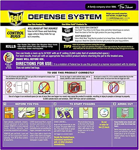 Raid Flea Flogger Plus Killer, Kills Fleas and Hatching Eggs 3 Count (Pack of 4)