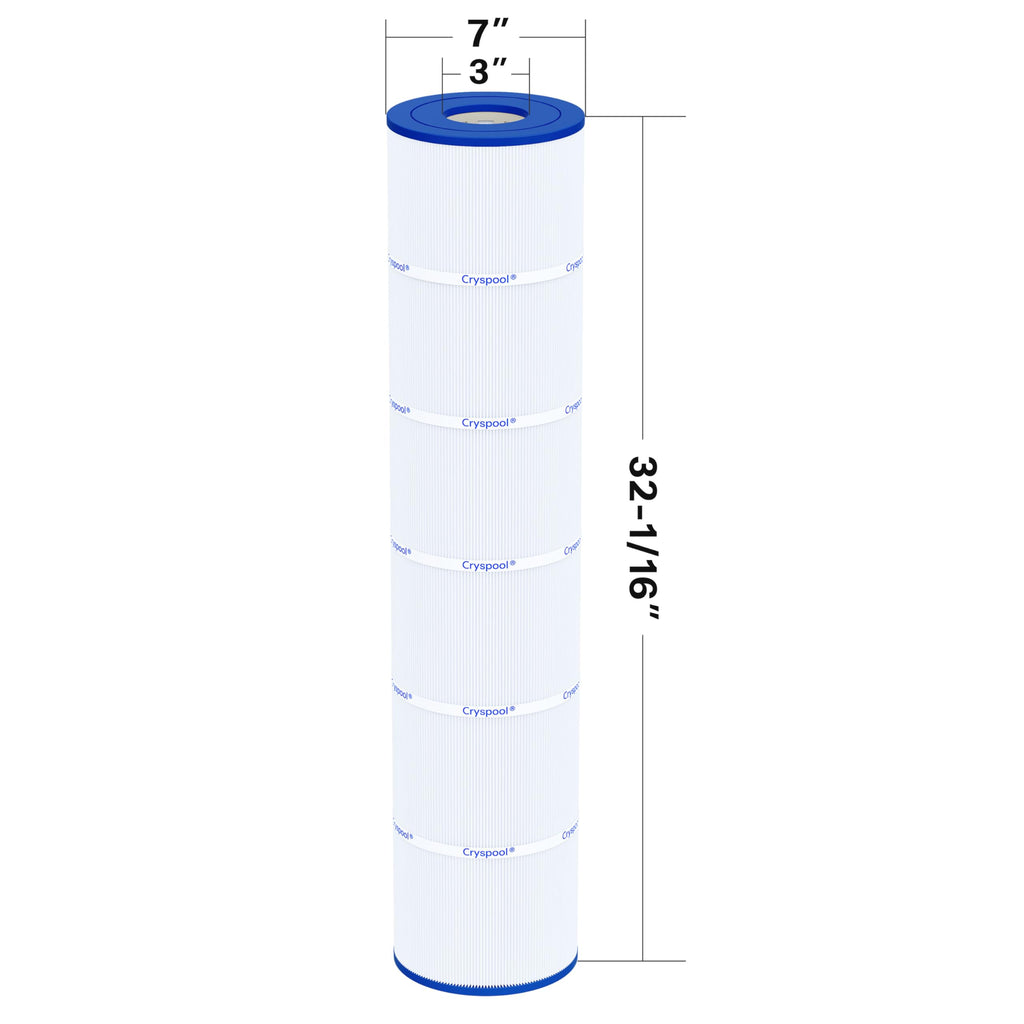 Cryspool® 07112 Filter Compatible with Clean and Clear Plus 520, CCP520, PCC130, R173578, 178585, 817-0143, C-7472, FC-1978, 4×130 Sq. Ft Pool Filter Cartridge, 4 Pack