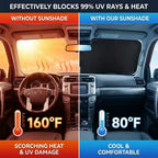 for Ford Bronco Sun Shade Windshield Cover - Custom Fit Bronco Accessories 2021-2024 2025 Sunshade Foldable UV Protection & Heat Shield Sun Visor Accessories