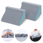 Fewener Small Wedge Pillow for Sleeping, 2 Pack Wedges & Body Positioners, Back Pillow for Side Sleeper & Back Pain Relief & Bed Sores