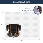 SALLOUS Clear Heavy Duty Chair Mat for Carpeted Floors - 48" x 36" Gaming and Rolling Desk Floor Mat With Grips for Home Office