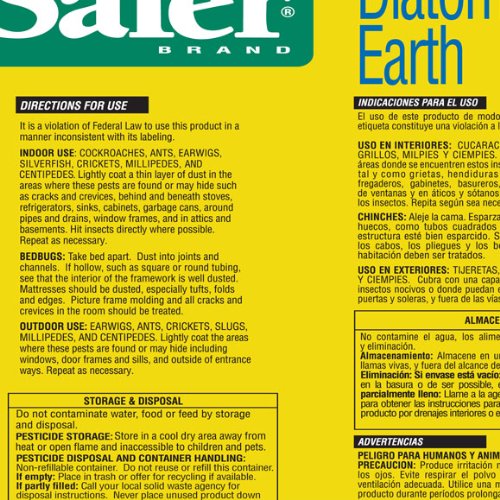 Safer Brand 51702 Diatomaceous Earth Ant and Crawling Insect Killer, 4-Pound Bag