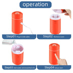 SEEDSEEL 100ML Car Essential Oil Diffuser, Mini Air Humidifier with 7-LED Color Changing, Suitable for Car (Orange)