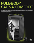 SAUNABOX® SmartSteam Kit Pro | Personal Steam Sauna for Home Use | Portable Sauna Tent with Chair, Mat & Case | Full-Body Steam Therapy for Relaxation, Detox & Recovery
