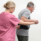 Medical king Transfer Belt Fle to unlock - 50" holds up 500 LBS - or Lifting Seniors - Gait Belt With 6 Handles - Great lift belt for elderly, therapy, handicap etc. walking & standing - easy buck