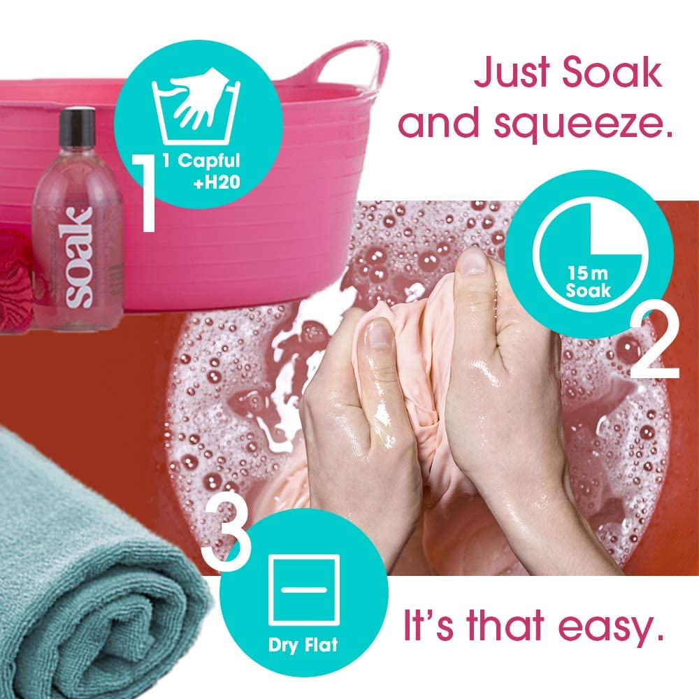 Soak Laundry Soap – No Rinse, Plant Derived Hand Wash Detergent - 375 ml / 12 fl. oz, 75+ Washes (Fig)