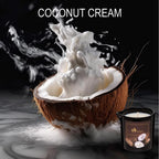 MELONY Massage Oil Candle | Great for Calming, Soothing and to Relax | with Natural Soy Wax | 8.1oz (Coconut Cream)