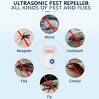 Ultrasonic Pest Repeller 10 Pack,Mosquito Repellent Plug in Pest Control Mice Repellent to Repel Flies,Spiders,Rodent,Ant,Indoor Cockroach Repellent for Home,Office,School,Safe for Adults Kids