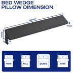 Queen Size Bed Wedge Pillow for Headboard Gap Filler, Long Triangle Wedges Bolster Nora Pillows for Sleep,Between Mattress and Headboards,Must Have Home Essentials,Bedding Sets Collections Beds Decor