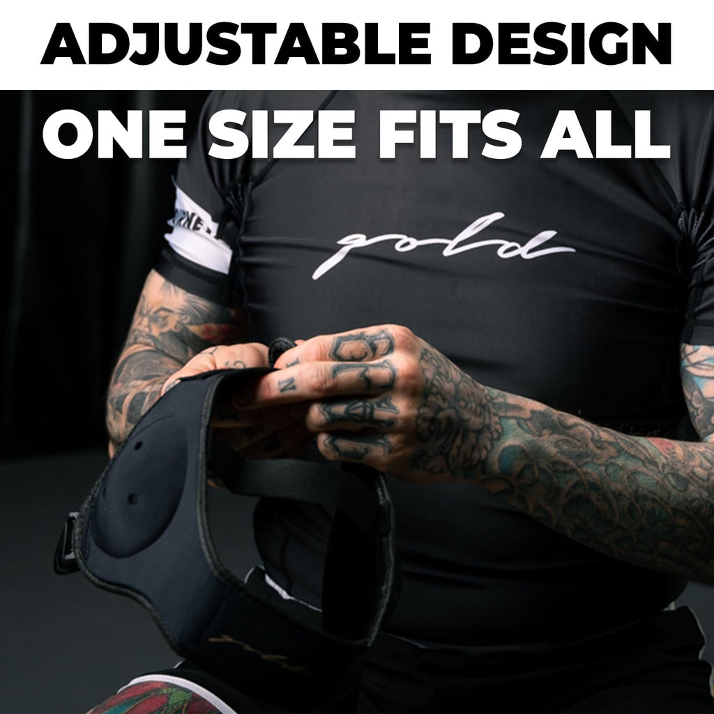GOLD BJJ Headgear for Jiu Jitsu, Wrestling, and MMA