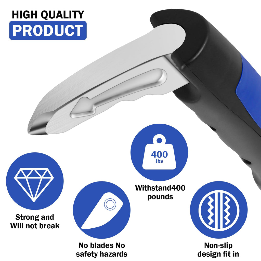 2 Pcs Car Door Assist Handle, Multifunction Car Handle Assist, Vehicle Support Handles Seatbelt Cutter Window Breaker Portable Automotive Car Handle Assist for Elderly and Car Emergency Tool (Blue)