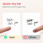 Gel Pens, 6 Pcs Quick Dry Black Gel Ink Pens, 0.5mm Fine Point Smooth Writing Pens for Journaling and Note Taking, Cute Aesthetic Pens for Women & Men-Pastel