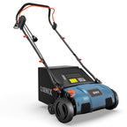 SENIX 13 Amp 15-Inch 2-in-1 Electric Dethatcher and Scarifier with 13.2-Gal Collection Bag,4-Position Depth Adjustment,Walk Behind for Lawn Garden Care Removing Thatch,Quick-Fold(SCE13-M)