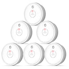 Fire Alarms Smoke Detectors, Smoke Alarm Battery Operated,Fire Alarm with Test Button & Low Battery Signal, Photoelectric Technology Fire Detectors for Bedroom and Home (6-Pack)