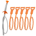 Amazon Basics Drain Clog Remover Tool, Includes 5 Plastic and 1 Stainless Drain Snakes, Effectively Clean Hair and Other Clog for Toilet, Kitchen Sink, Bathroom Tub, 6 Pack