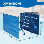 TonGass Universal Fit Pool Pump Motor Cover 13.1" x 8.5" x 8.3" Adjustable Motor Cover for 1/3 Hp to 2 Hp Motors Hard Plastic Covers for Pump Motors Top and Sides - Blue