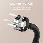 20 Inch Shower Grab Bar w/Anti Slip Rubber Grip, Munzong Black Stainless Steel Bathroom Grab Bar, Bathroom Balance Bar,Safety Handrail Support,Handicap Injury Elderly Senior Assist Bath Handle