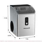 Frigidaire Countertop Crunchy Chewable Nugget Ice Maker, Compact, 33lbs per Day, Metallic Finish