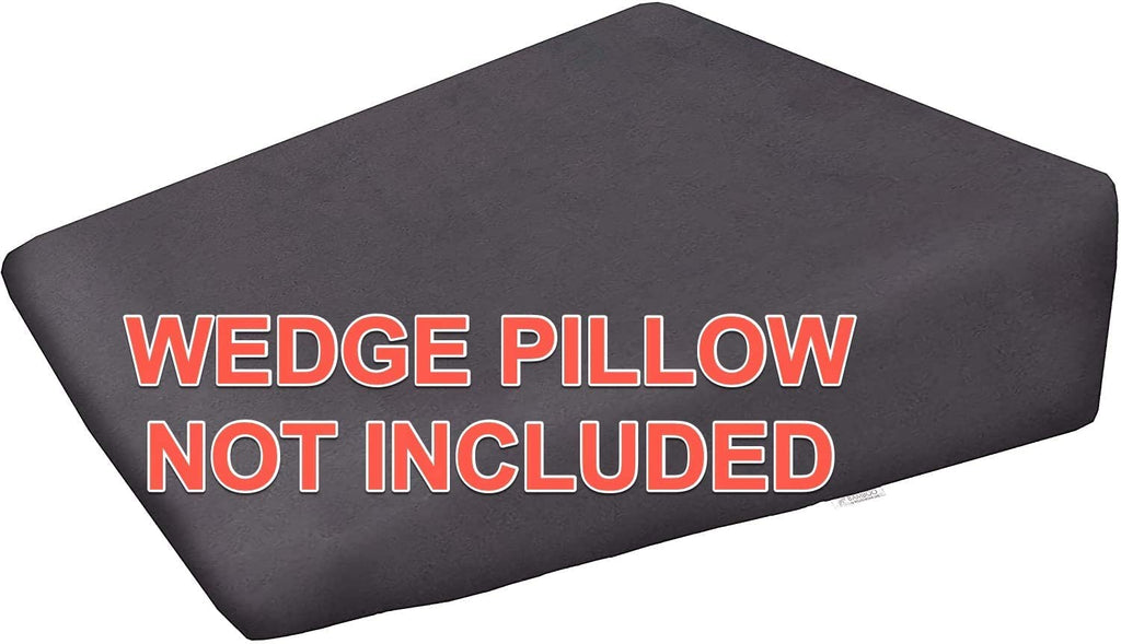 Relax HOME LIFE Wedge Pillowcase Designed to Fit Our 7.5" Bed Wedge 25" W x 26" L x 7.5" H, Soft Microfiber Replacement Cover, Fits Most Wedges Up to 27" W x 27" L x 8H (Dark Grey)