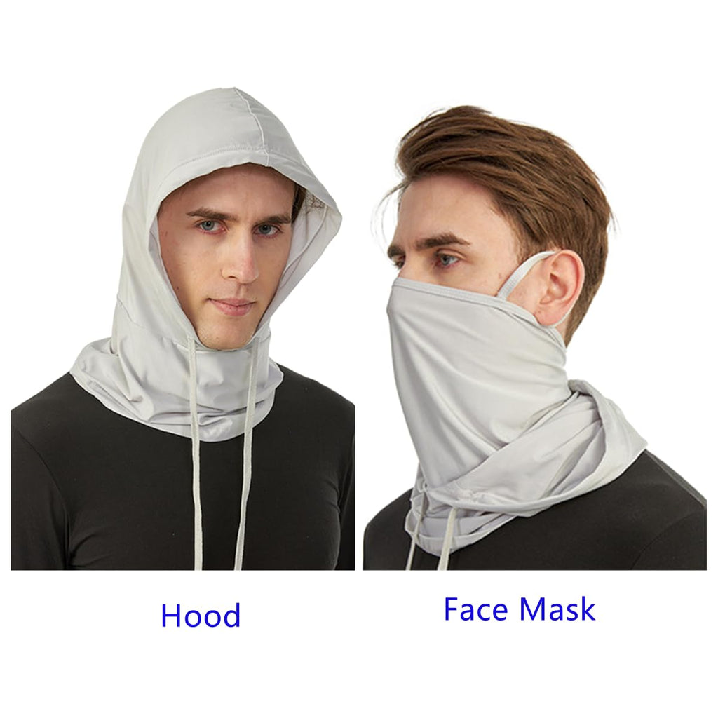 Cooling Balaclava Sun UV Protection Hood Breathable Full Head Mask Face Cover for Men Women Cycling Motorcycle Fishing White