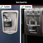 Master Lock Covered Padlocks with Key, Outdoor Locks, 2 Pack, 141T