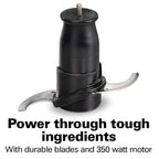 Hamilton Beach Electric Vegetable Chopper & Mini Food Processor, 3-Cup, 350 Watts, for Dicing, Mincing, and Puree, Black (72850)