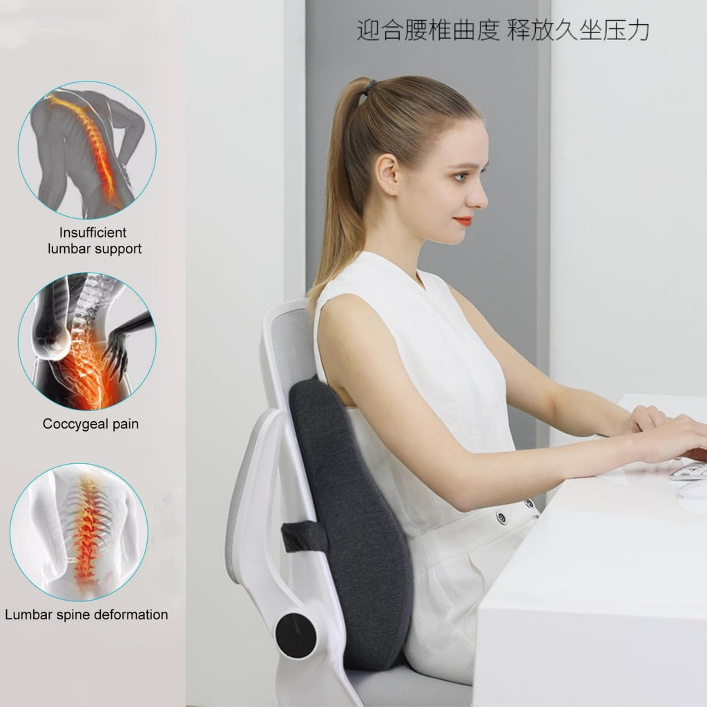 Karmadrenix Coccyx Seat Cushion, Sciatica Pain Relief Tailbone Cushion for Office Chair, Car Seat, and Home Seat, Office Chair Cushions for Back and Butt(Dark Grey)