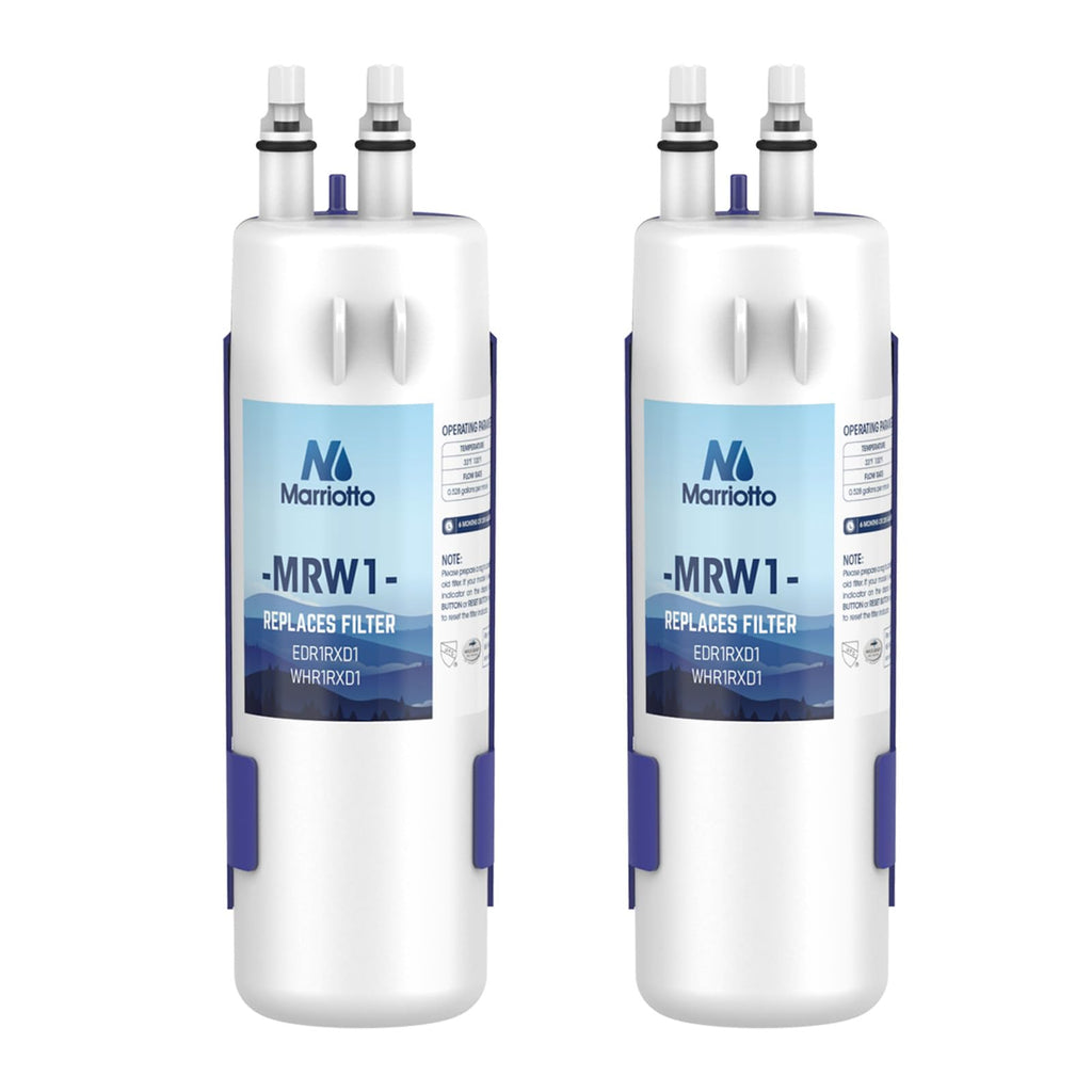 MARRIOTTO MRW1 Refrigerator Water Filter Compatible with Whirlpool W10295370A, EDR1RXD1, Filter 1, W10295370, P4RFWB, P8RFWB2L, 46-9930, 46-9081 Refrigerator Water Filter | Pack of 2