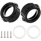 2" Spa Hot Tub Heater Split Nut Unions with Screws and Heater Gasket, Compatible with Balboa Gecko Hot Tub Heater Assemblies Replacement Parts, Replacement for 0121109020 Split Heater Nuts - 2 Pcs