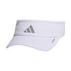 Women's Superlite Visor – Lightweight Moisture-Wicking Running Tennis Hat, White/Silver Metallic/3, OSFA