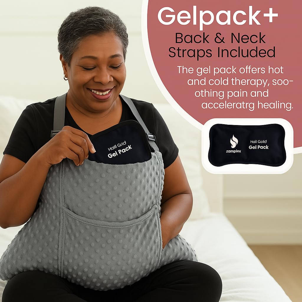 Abdominal Surgery Pillow for Post Hysterectomy & C Section with Gel Pack & Pockets - After Hysterectomy Recovery Must Haves Gifts - Super Soft Pillow for Abdomen and Seatbelt Protection Comfort Items