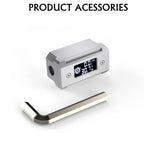 DIYhz G1/4 aluminum alloy shell LCD displaydigital display flow thermometer temperature indicator CPU temperature monitor Silver