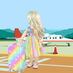 19Pcs 18 inch Girl Doll Accessories Case Luggage Travel Play Set with Doll Clothes Camera Travel Pillow Bag Dress Glasses Doll Stuff Fit 18 inch Doll Christmas Birthday Gift