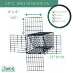 OWDE 4" One-Way Door Excluder –Professional Black Mesh Evictor Trap by Wildlife Control Supplies –Safe and Effective Pest Control for Commercial and Residential Use –Great for Barns, Garages & Sheds