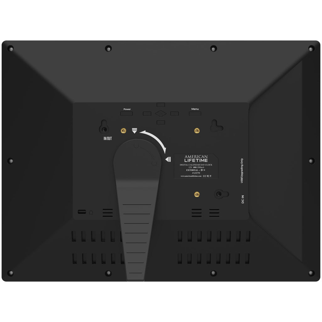 American Lifetime 【New 2024】 Dementia Clock Large Digital Clock for Seniors, Digital Clock with Custom Alarms, Clock with Day & Date for Elderly, Large Number Digital Clock Black Extra Large