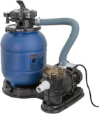 XtremepowerUS 13" Sand Filter 3/4HP Pool Pump 2,400GPH for Above Ground Swimming Pool Multi-Port Valve Up to 10,000 Gallons, 1-1/4"NPT Pool Sand Filter with Enhanced Circulation System