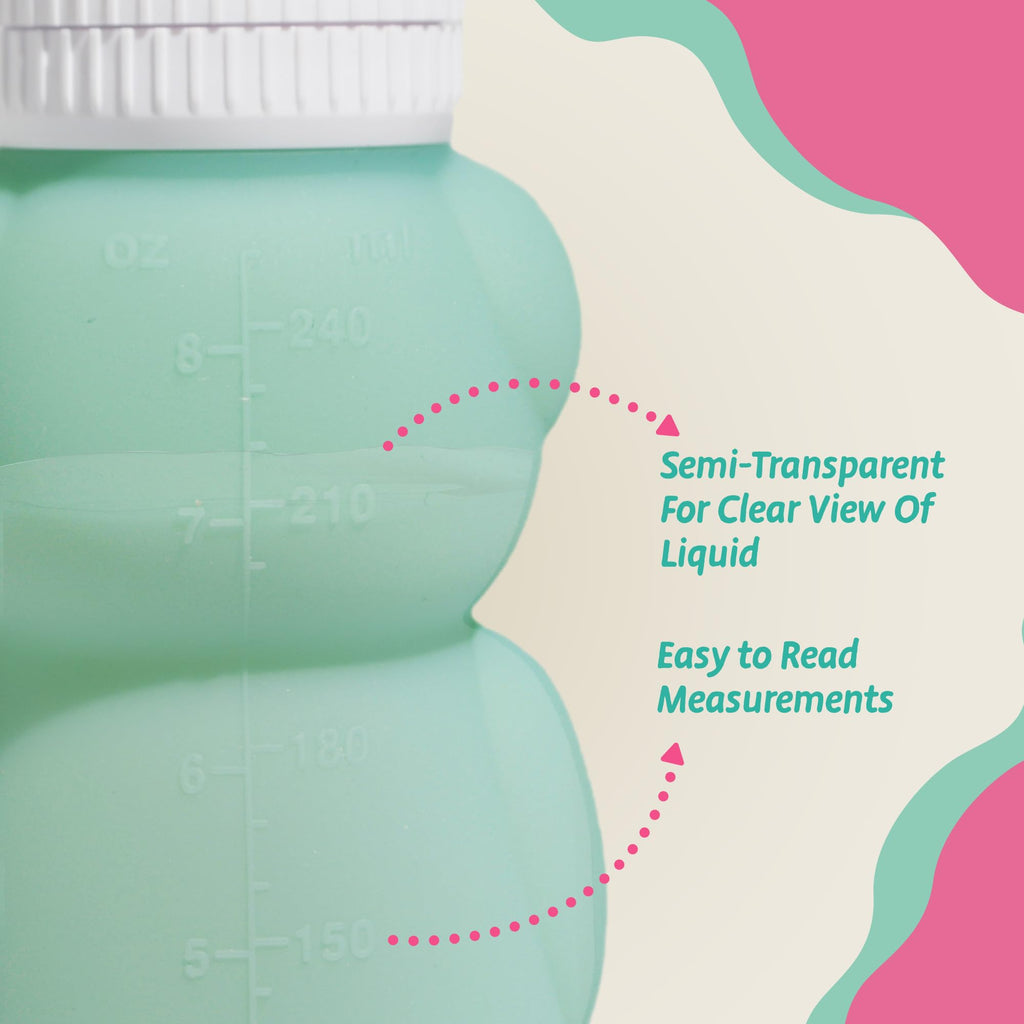 Legendairy Milk Honey Bear Straw Cup for Baby & Toddler, Silicone Squeeze Training Straw Cup, Leak Resistant Baby Sippy Cup with Straw, BPA Free, Dishwasher Safe, Bottle Transition, 8 oz, Green