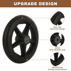 LDXDRU 4Pcs 6 Inch Replacement Walker Wheels, Wheelchair Front Wheels with 4 Axles, Rubber Rollator Wheel Replacement Universal Wheelchair Replacement Wheel Accessories, Black