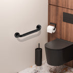 20 Inch Shower Grab Bar w/Anti Slip Rubber Grip, Munzong Black Stainless Steel Bathroom Grab Bar, Bathroom Balance Bar,Safety Handrail Support,Handicap Injury Elderly Senior Assist Bath Handle