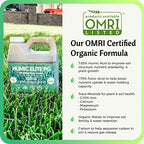 Humic Acid Organic Lawn Fertilizer - Fulvic Humic Mineral Blend for Trees, Shrubs, Ornamentals, Vegetables & Crops - Enhancer & Garden Soil Conditioner by FoliarTech, 4L