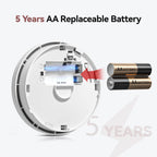 Putogesafe Smoke Detector Interconnected, Wireless Smoke Alarm with 5 Years Replaceable Battery, 10-Year Lifetime Fire Alarm with Silence Function and Low Battery Warning for Bedroom and Home,1 Pack